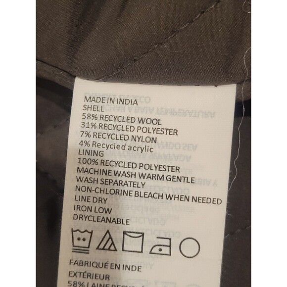 New prAna Men Asgard Hooded Flannel Shirt Jacket Wool Blend Shacket MED Charcoal - Picture 11 of 11